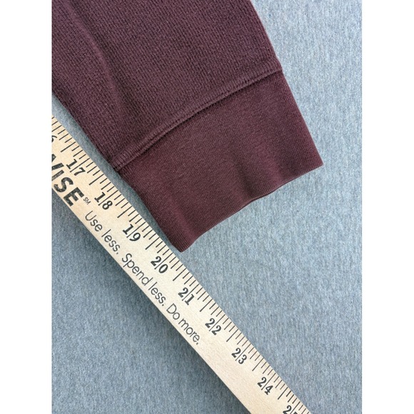 Abercrombie & Fitch Long Sleeve Shirt Mens XL VTG 90's Burgundy V Neck Casual - Picture 9 of 11